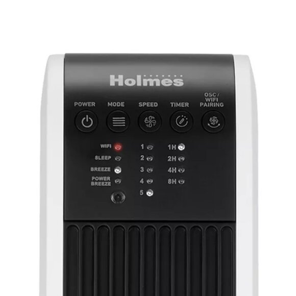 HOLMES 40" Oscillating Wi-Fi Connect Tower Fan w/Remote - Picture 4 of 8